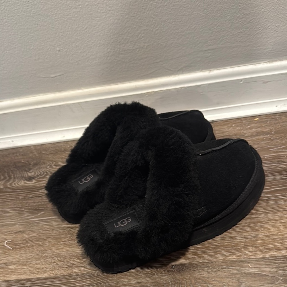 UGG Black Cozy Mule Slippers